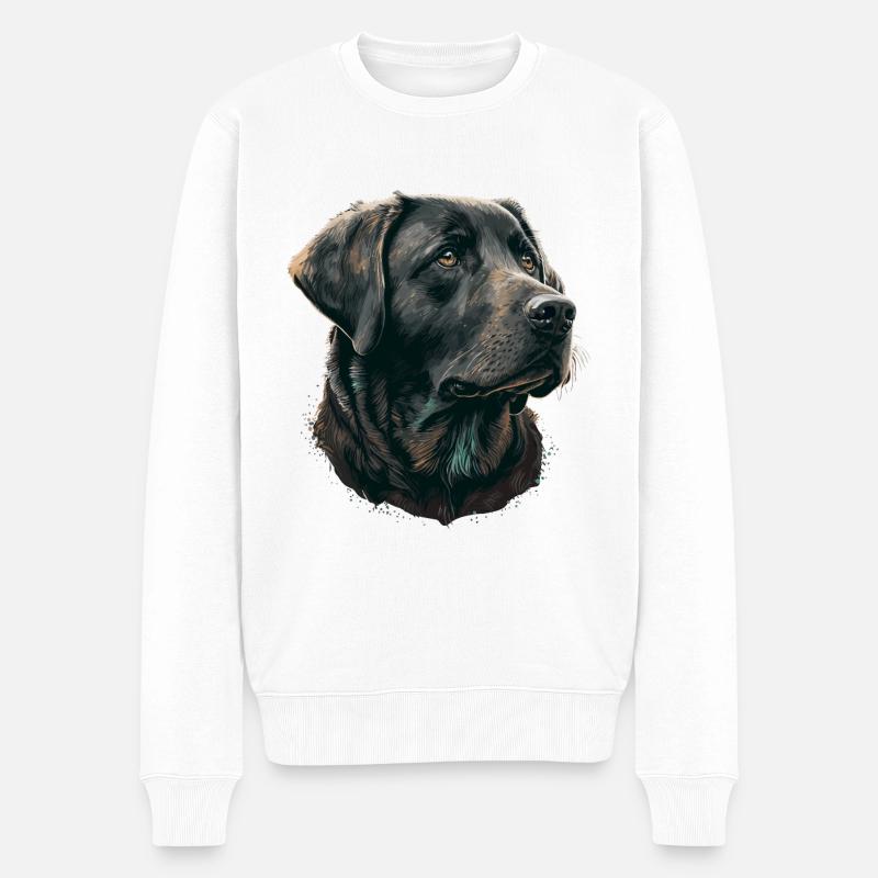 Guter Labrador Retriever - Männer Premium Bio Pullover - Weiß