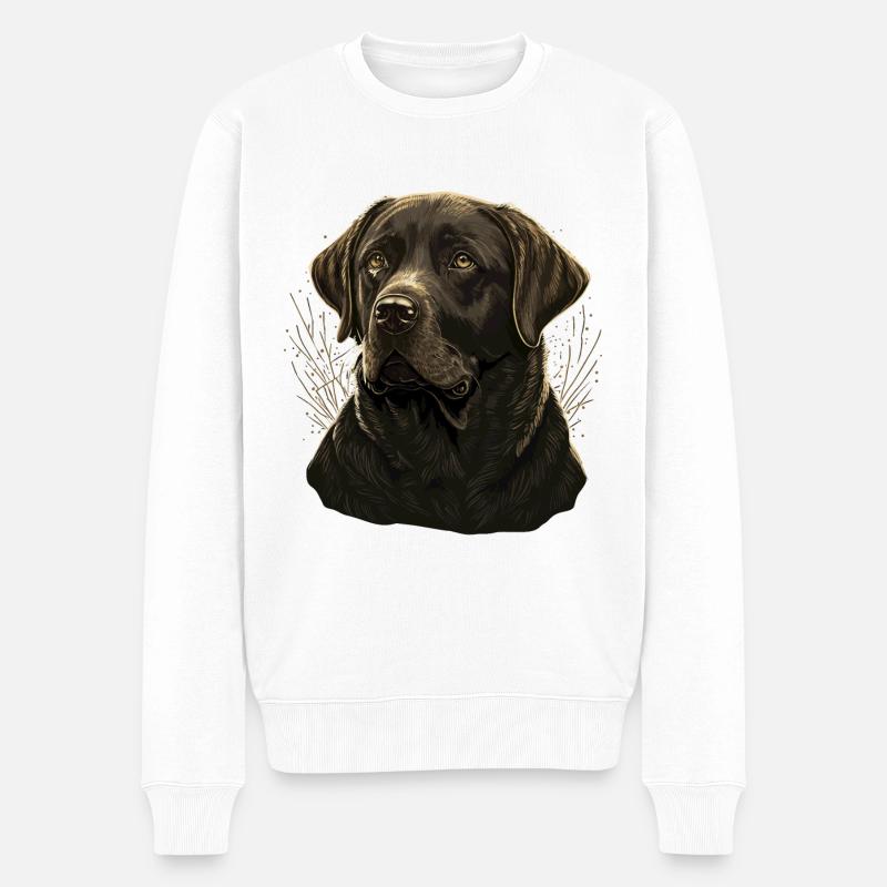 Comportement Labrador Retriever - Pull Premium bio Homme - blanc