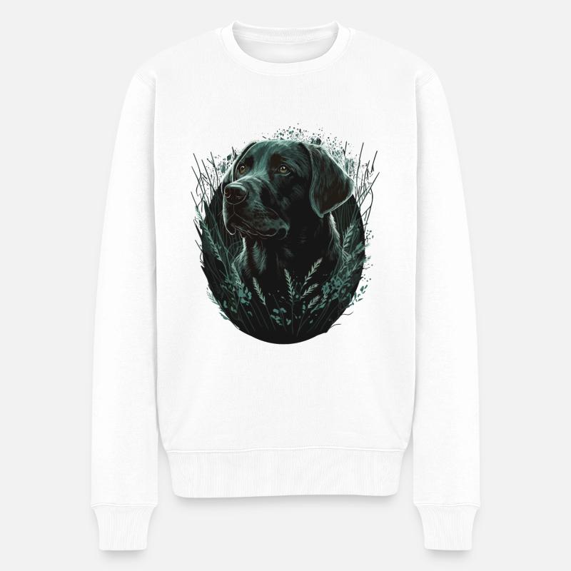 Chasse au Labrador Retriever - Pull Premium bio Homme - blanc