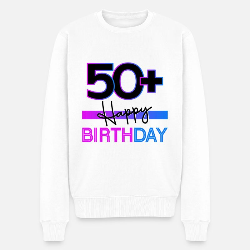 Joyeux anniversaire 50+ - Pull Premium bio Homme - blanc