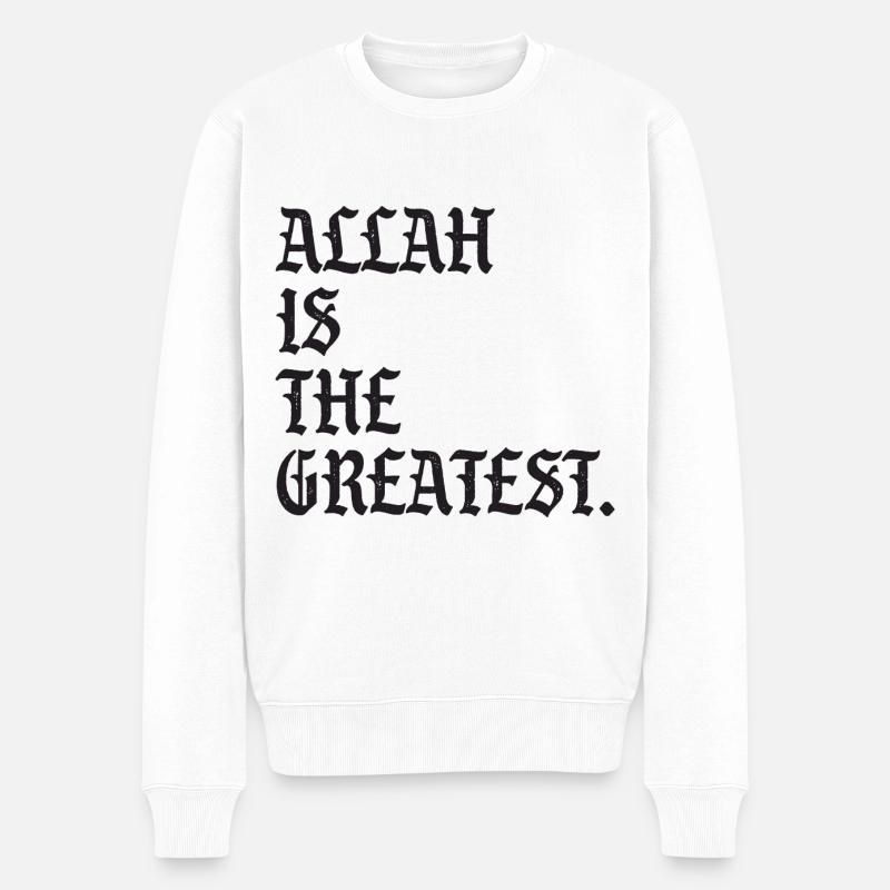 Allah is the Greatest - Männer Premium Bio Pullover - Weiß