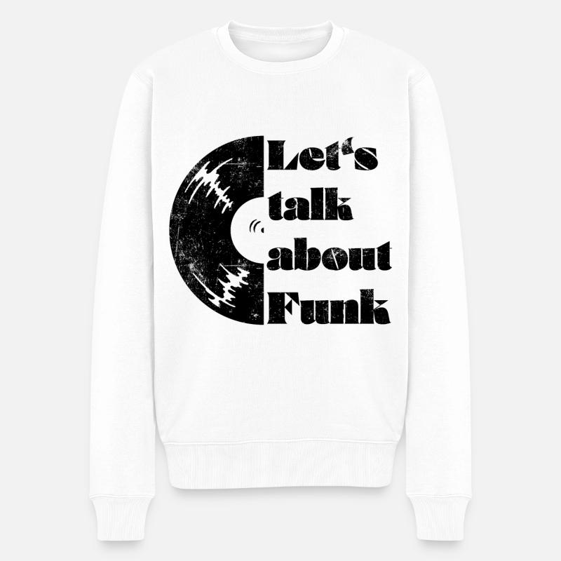 Let's talk about Funk - Männer Premium Bio Pullover - Weiß
