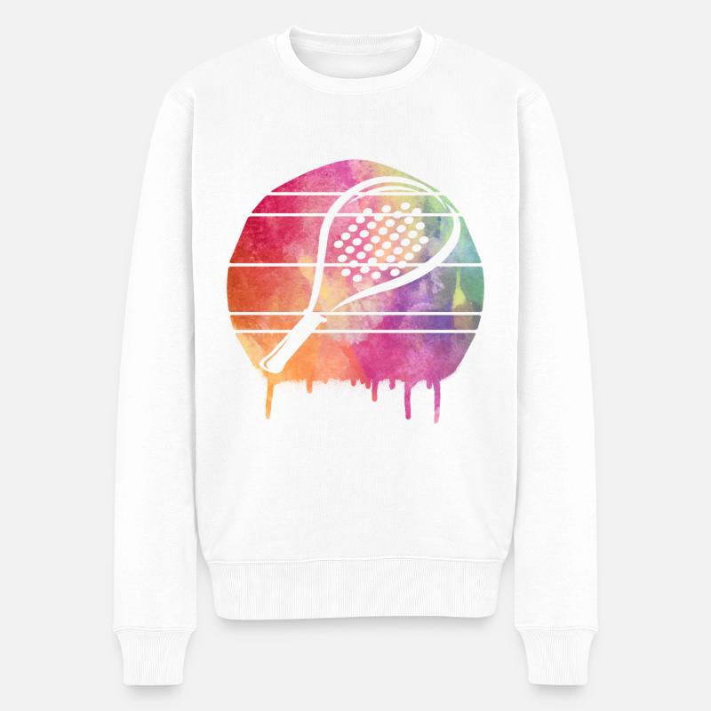 Pádel - Männer Premium Bio Pullover - Weiß