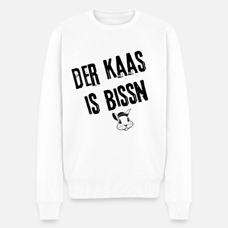 KaasIsBissn_BayerischerDurchblick | Redewendung - Männer Premium Bio Pullover - Weiß