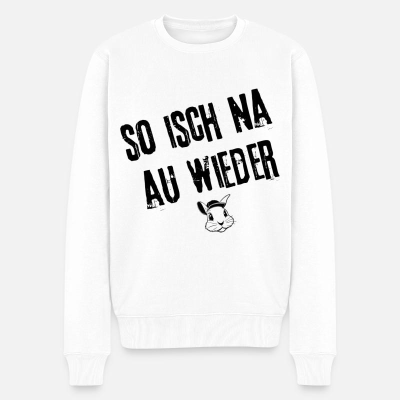 Feierabend-Schwoof | Redewendung - Männer Premium Bio Pullover - Weiß