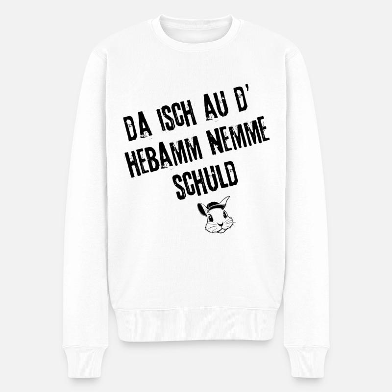 Schwäbische Weisheit | Redewendung - Männer Premium Bio Pullover - Weiß