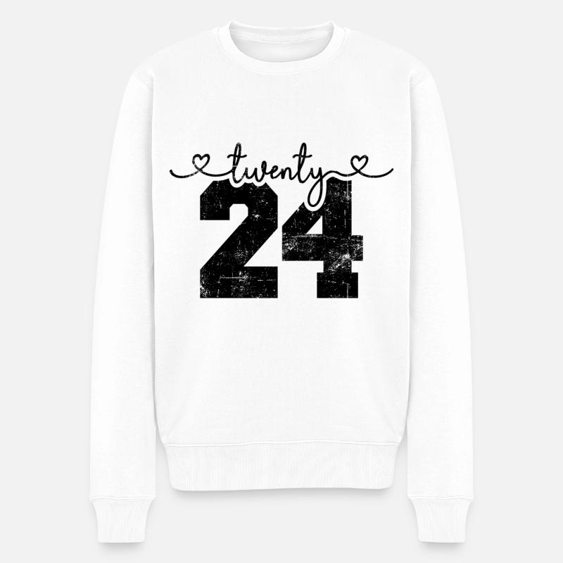 2024 - Männer Premium Bio Pullover - Weiß