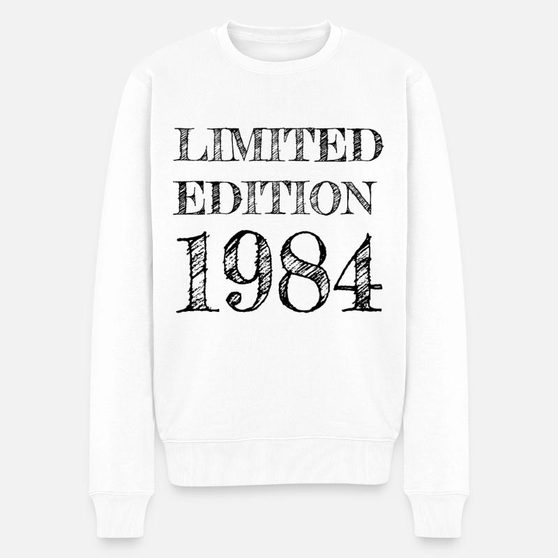 1984 Vintage - Männer Premium Bio Pullover - Weiß