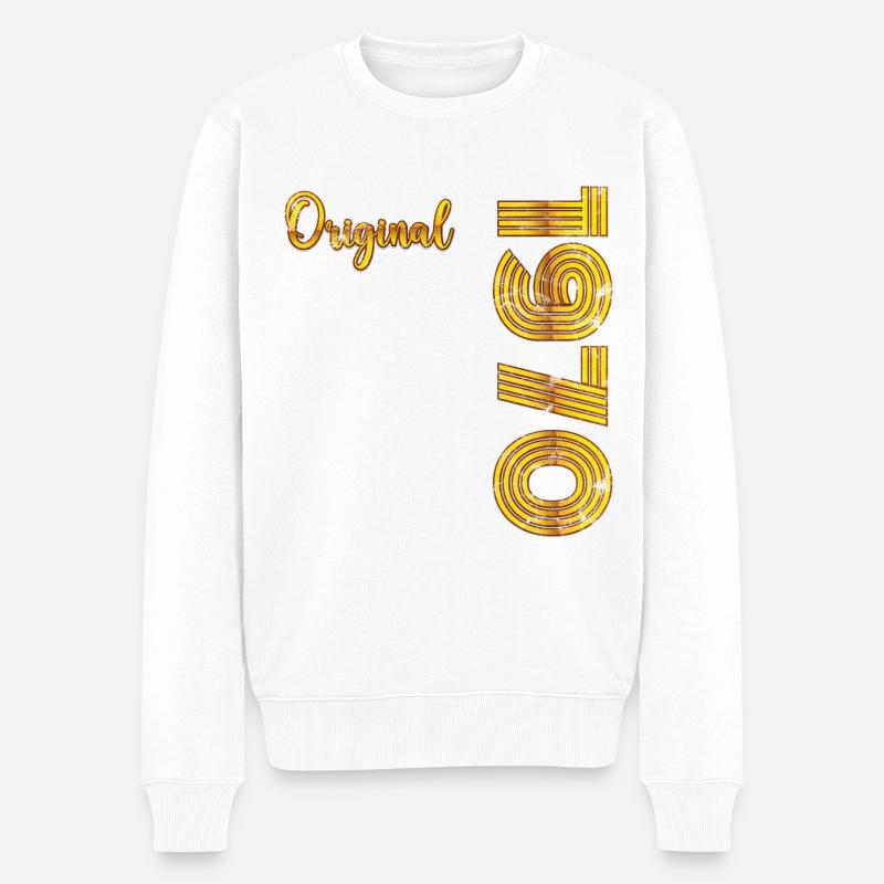 Années 1970 - Pull Premium bio Homme - blanc