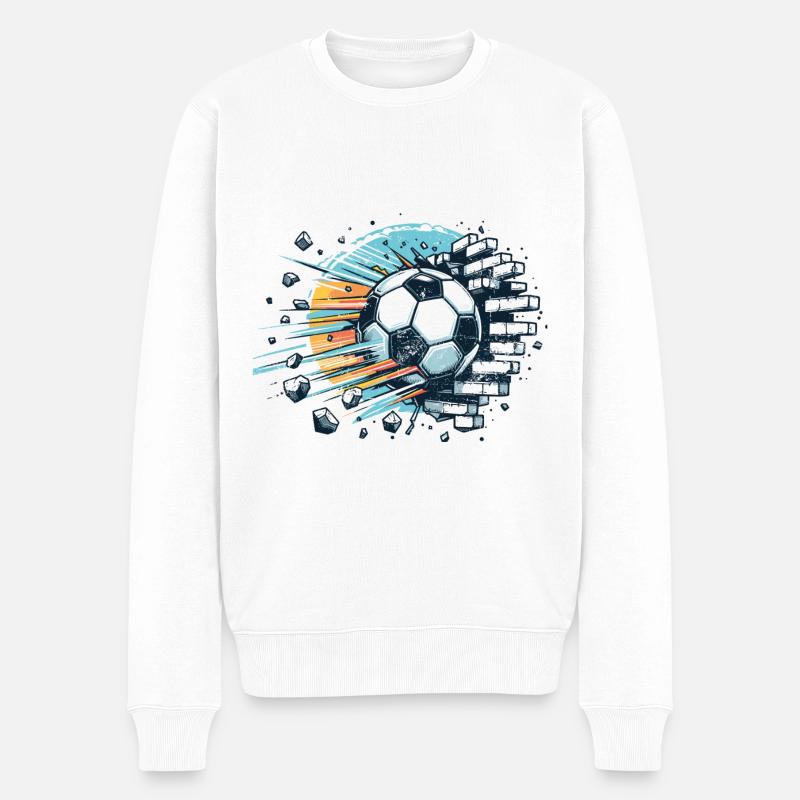 Ballon de football - Pull Premium bio Homme - blanc