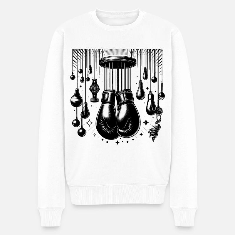 Coach Boxe | entraineur de boxe - Pull Premium bio Homme - blanc