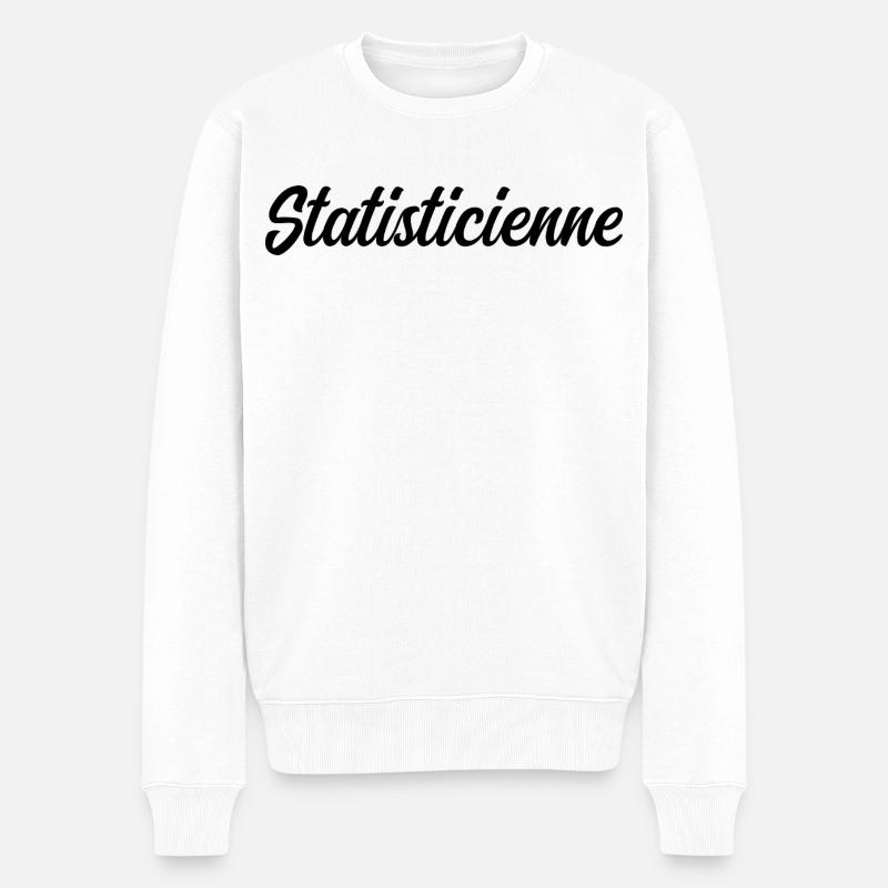 Statisticienne Analyse Données Mathématiques Pro - Pull Premium bio Homme - blanc