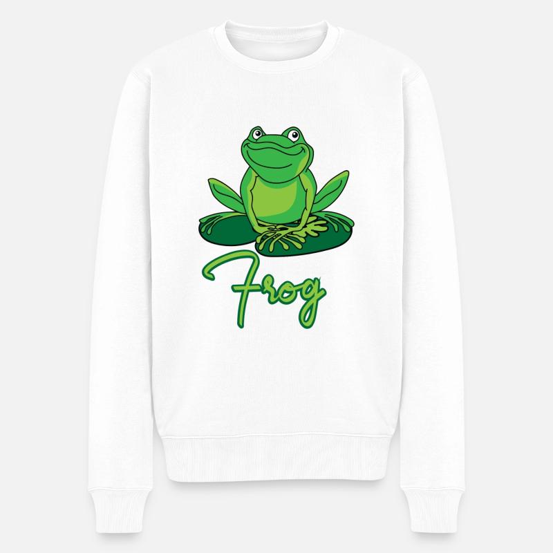 Grenouille feuillue - Pull Premium bio Homme - blanc