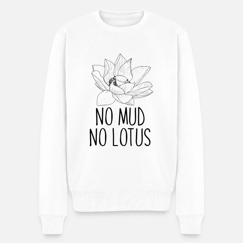Lotus - Männer Premium Bio Pullover - Weiß