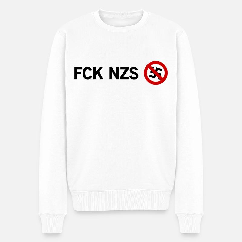 FCK NZS - Männer Premium Bio Pullover - Weiß