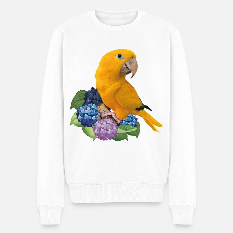 Ara guaruba - Männer Premium Bio Pullover - Weiß