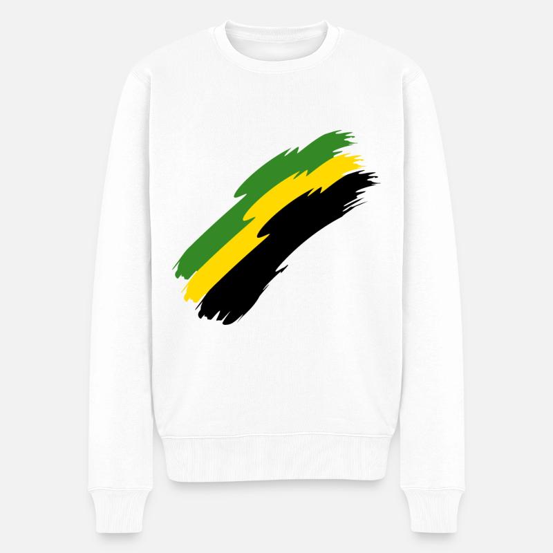 Jamaika - Männer Premium Bio Pullover - Weiß