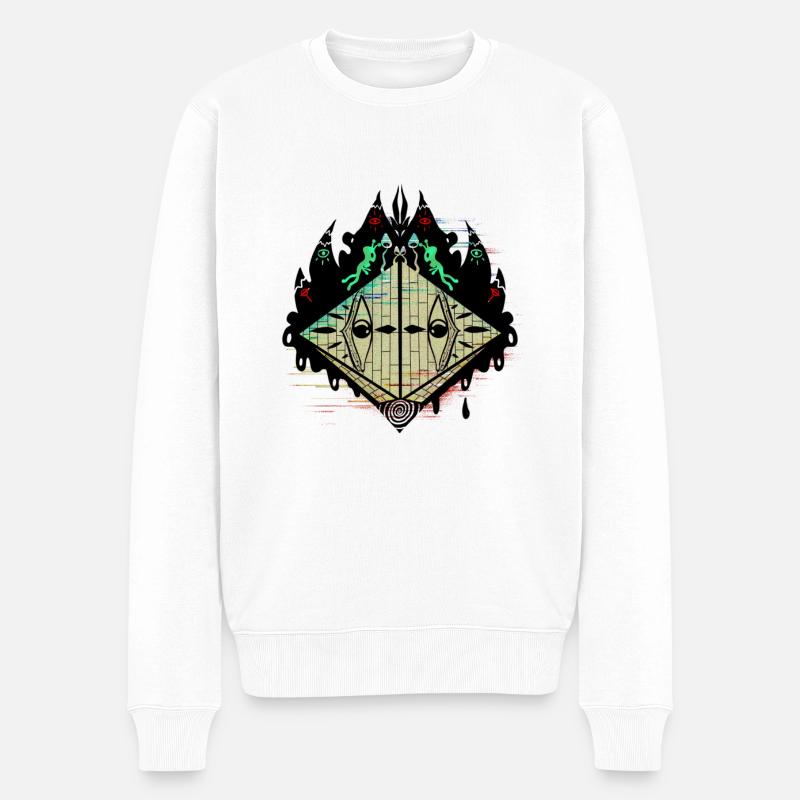 Da Vinci Code - Männer Premium Bio Pullover - Weiß