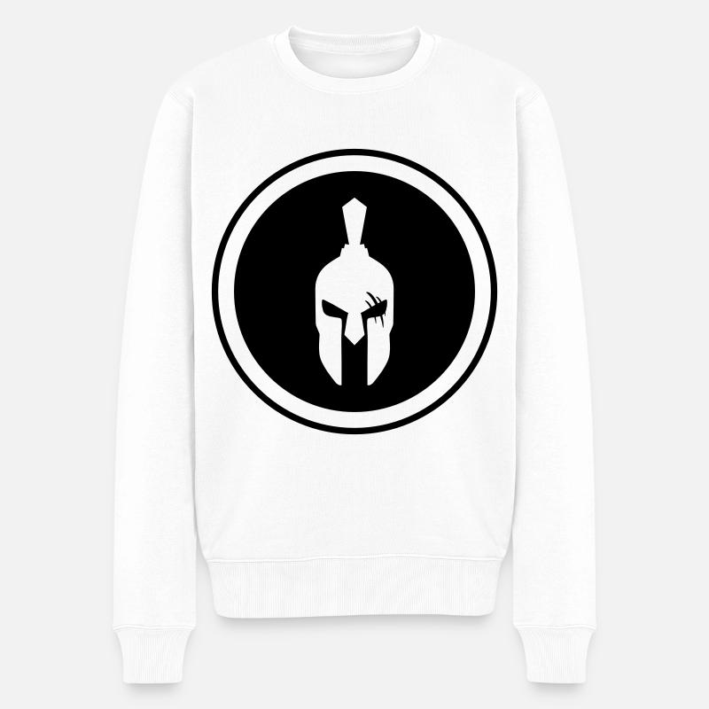 Casque Spartan - Pull Premium bio Homme - blanc