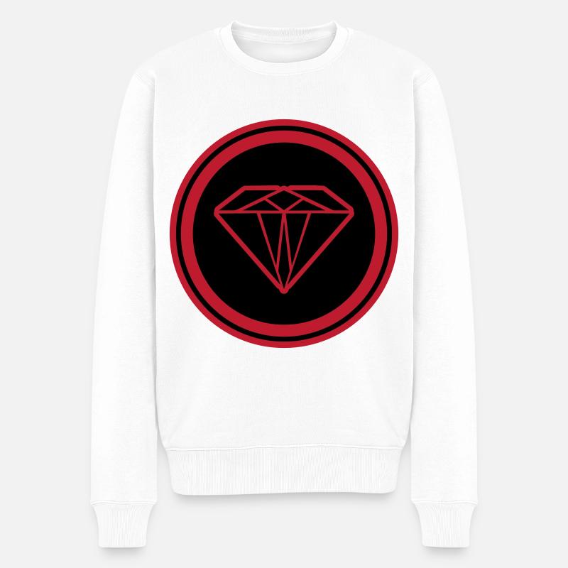Symbole de diamant - Pull Premium bio Homme - blanc