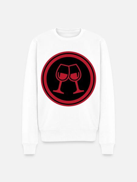 Wine glasses - Men's Premium Organic Jumper - white