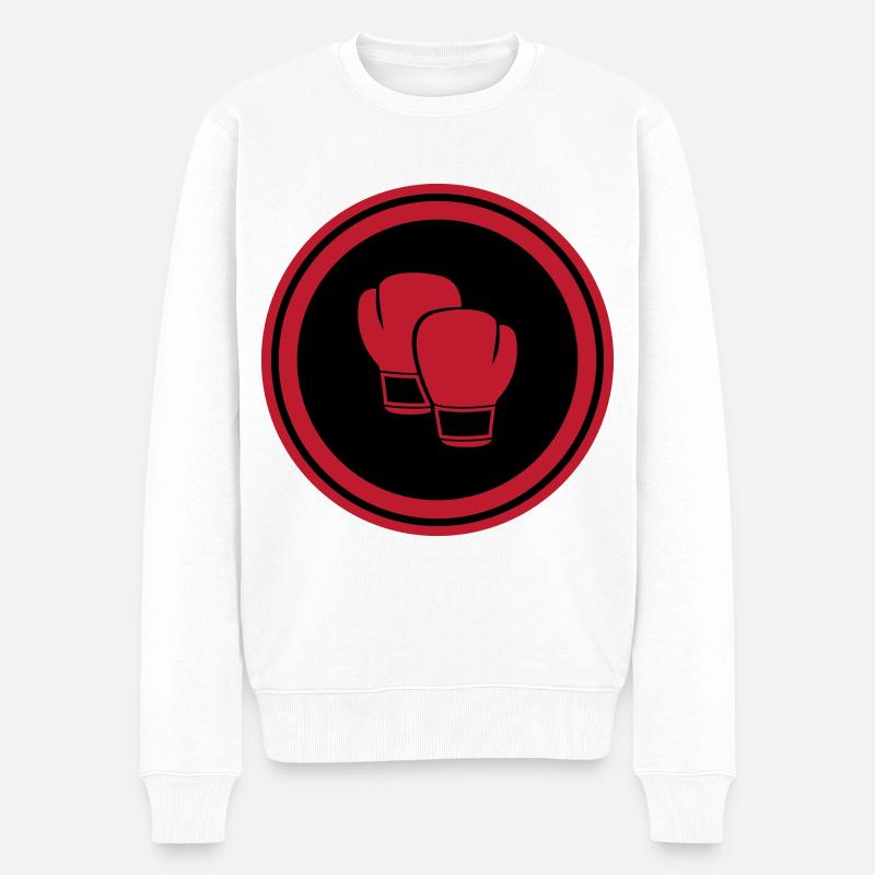 Boxhandschuhe - Männer Premium Bio Pullover - Weiß