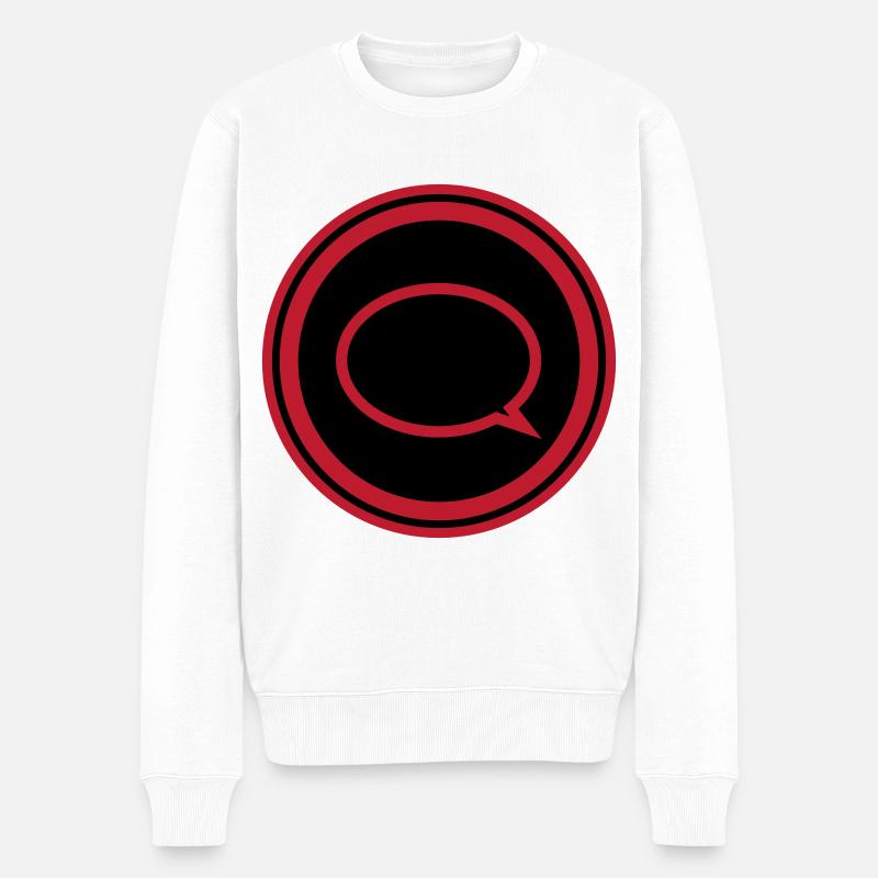 Sprechblase - Männer Premium Bio Pullover - Weiß