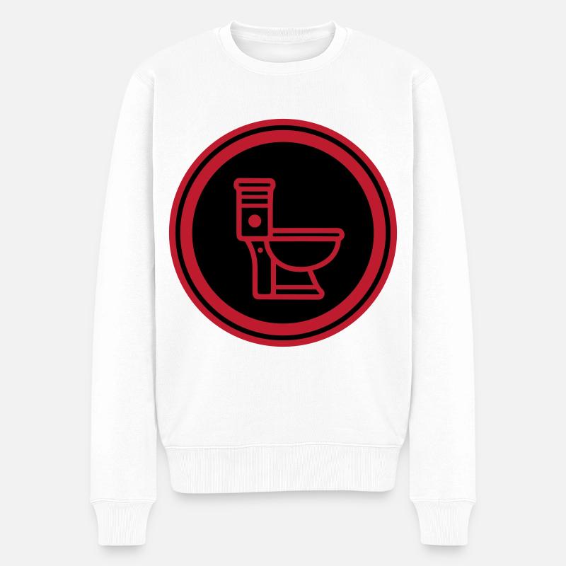 Wc toilette - Pull Premium bio Homme - blanc