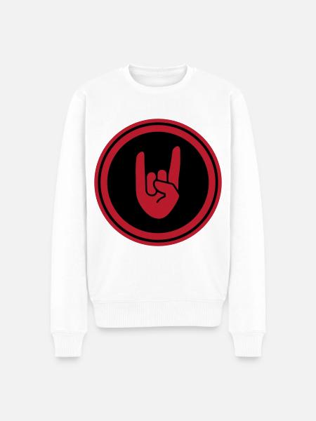 Party Hand Symbol - Men's Premium Organic Jumper - white