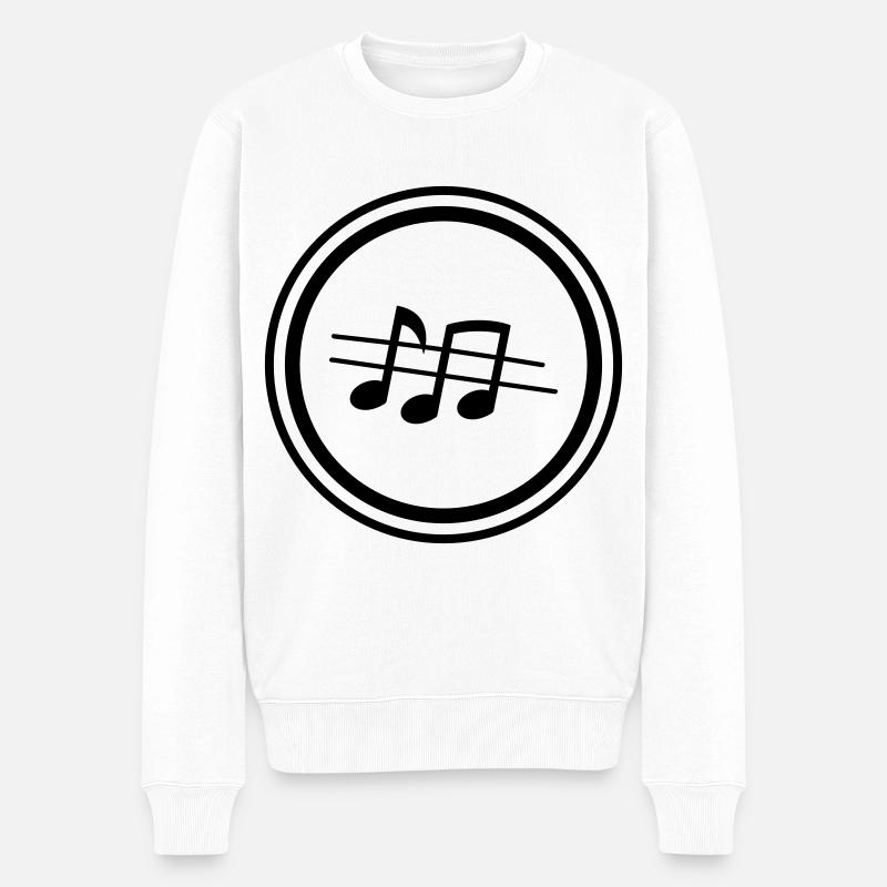 Partitions musicales - Pull Premium bio Homme - blanc