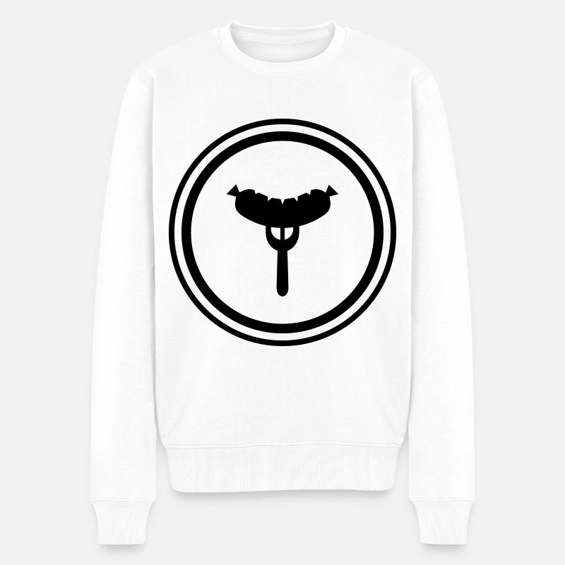 Fourchette à saucisse - Pull Premium bio Homme - blanc