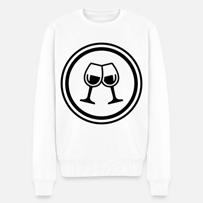 Verres à vin - Pull Premium bio Homme - blanc