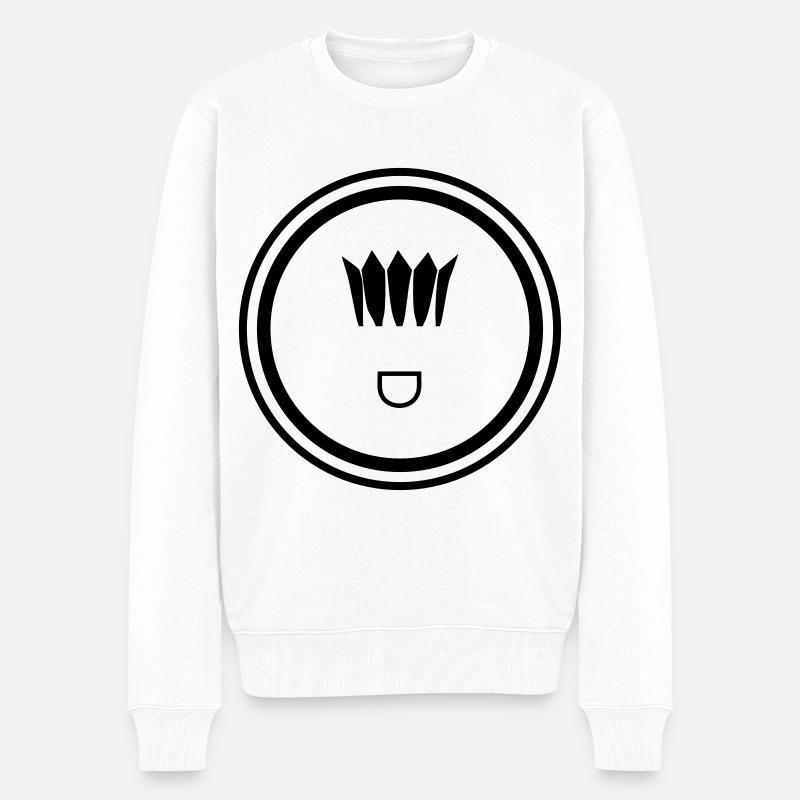 Symbole de badminton - Pull Premium bio Homme - blanc