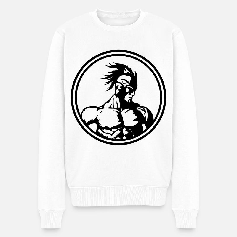 Gladiator Muscles Spartan Gym - Pull Premium bio Homme - blanc