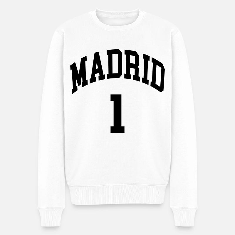 Madrid 1 - Männer Premium Bio Pullover - Weiß
