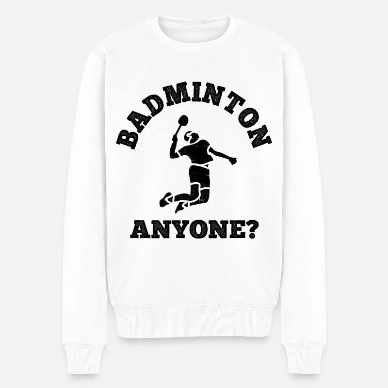 Badminton - Männer Premium Bio Pullover - Weiß