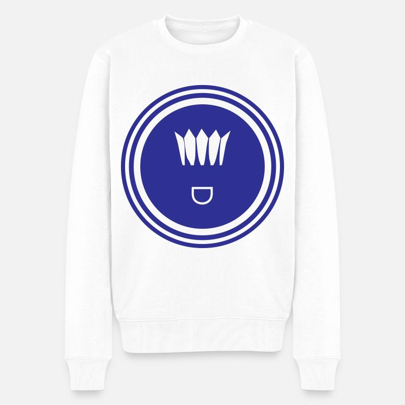 Symbole de badminton - Pull Premium bio Homme - blanc