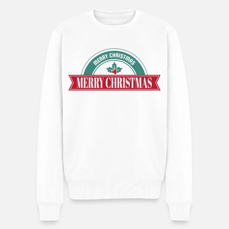Merry Christmas - Pull Premium bio Homme - blanc