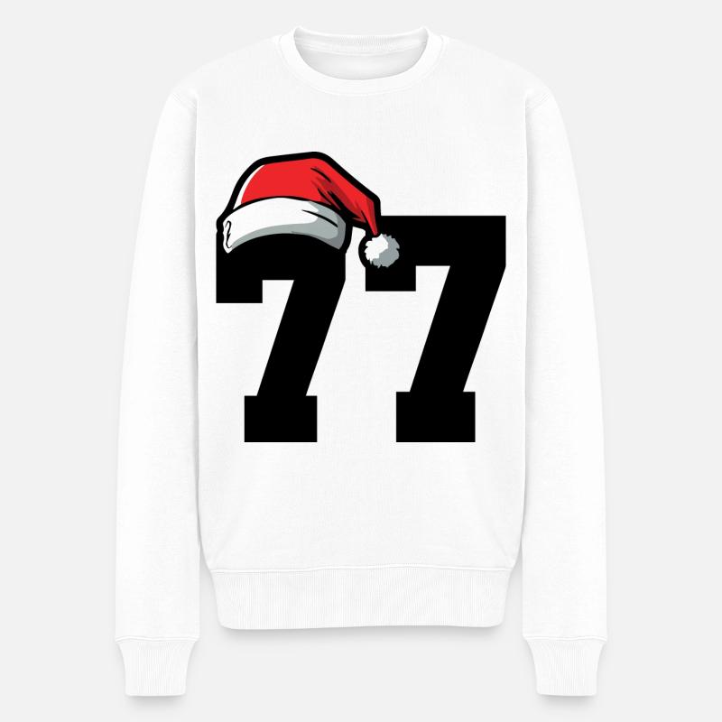 77 Numéro Noël - Pull Premium bio Homme - blanc