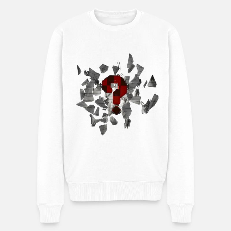 BEGEHREN - Männer Premium Bio Pullover - Weiß