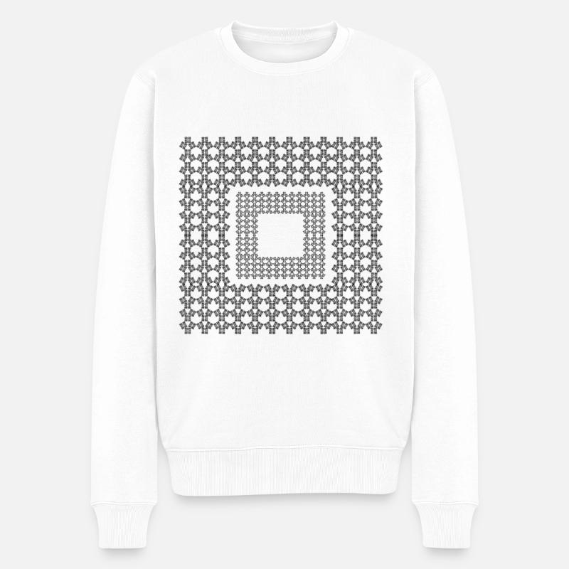 Décor carré - Pull Premium bio Homme - blanc