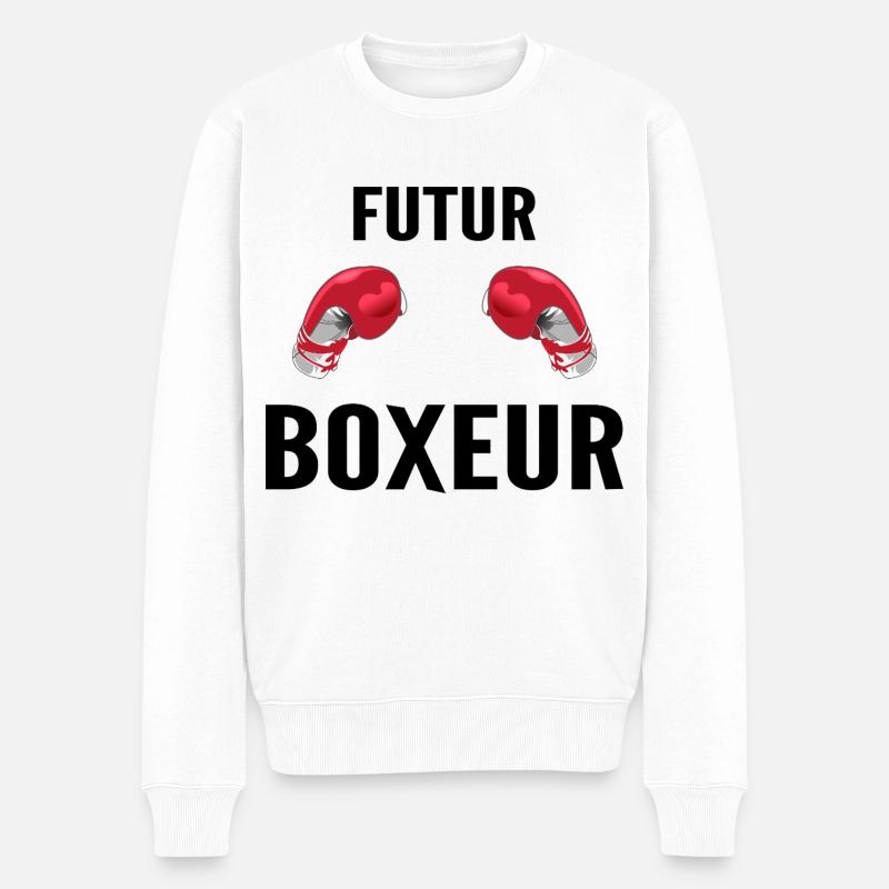 Futur Boxeur - Pull Premium bio Homme - blanc