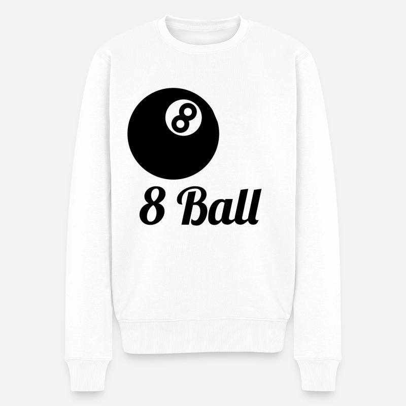 8-Ball - Männer Premium Bio Pullover - Weiß
