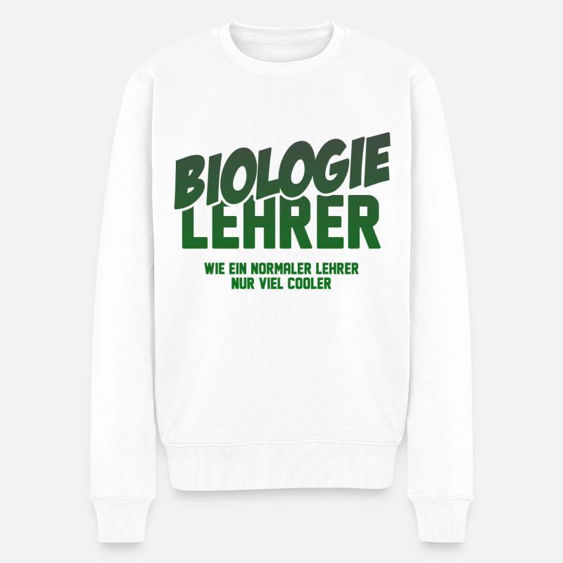 Biologie Lehrer Biologie Lehrerin Geschenk - Männer Premium Bio Pullover - Weiß