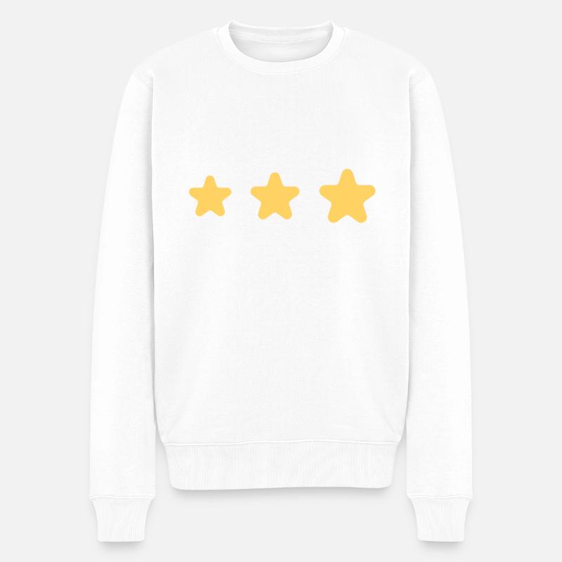 Trois stars ! 3 étoiles - Pull Premium bio Homme - blanc