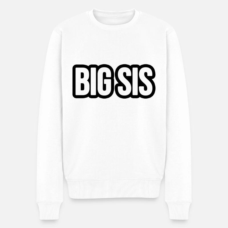 Big Sis - große Schwester - Männer Premium Bio Pullover - Weiß