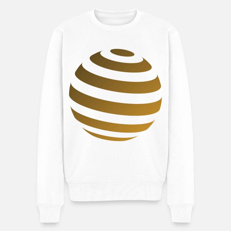 3d rond sphère - Pull Premium bio Homme - blanc