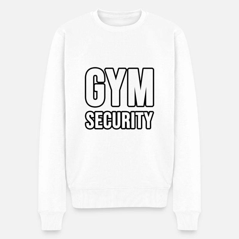 GYM Security - Männer Premium Bio Pullover - Weiß
