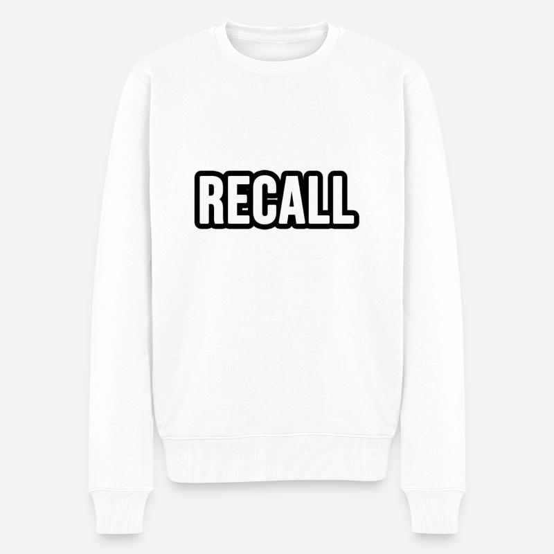 Recall - Männer Premium Bio Pullover - Weiß