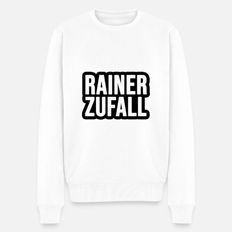 Rainer Zufall - Männer Premium Bio Pullover - Weiß